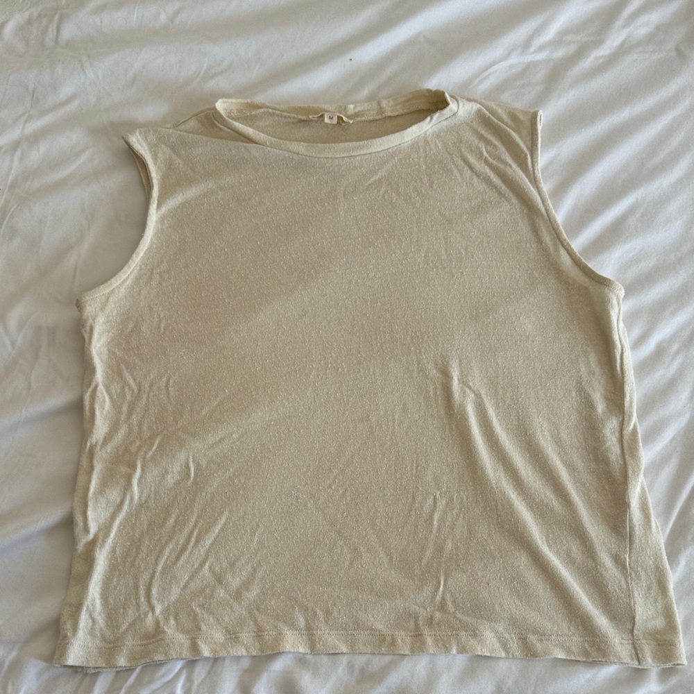 Ozma Muscle Tee in Natural - M